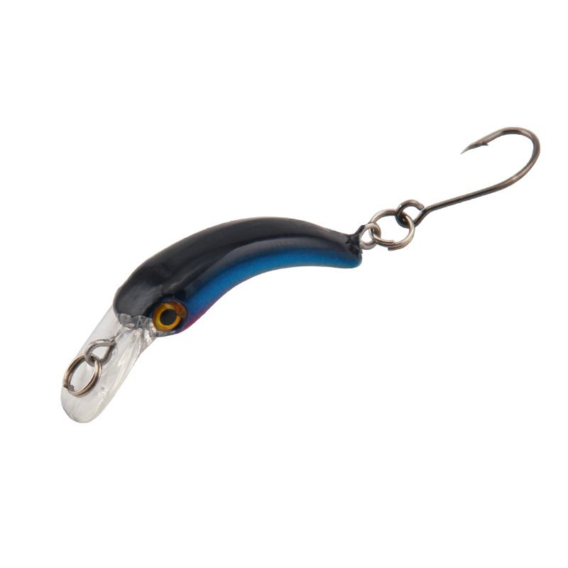 Lure Bait Micro Bow Floating Water Minnow 4cm/1.4g Ring Bead Sharp Single Hook Horse Mouth White Stripe Fish Bait_voghion.com