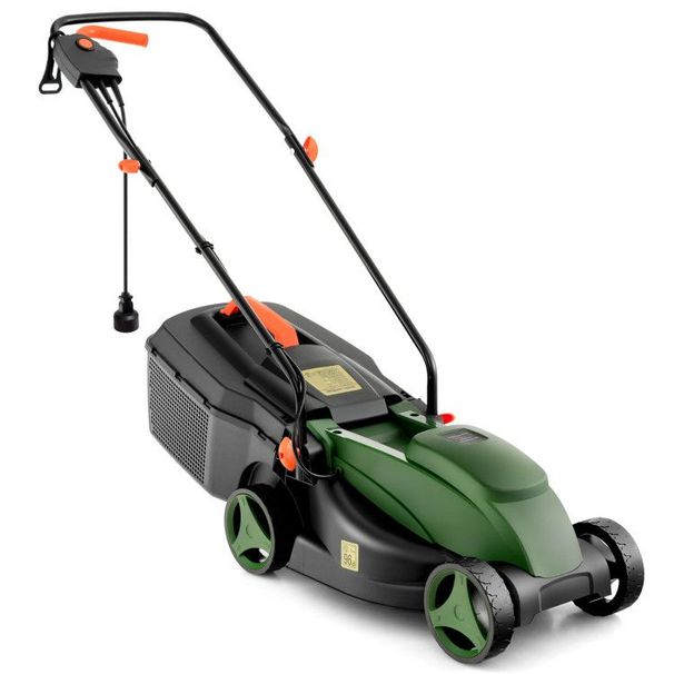 12-AMP 13.5 Inch Adjustable Electric Corded Lawn Mower With Collection Box_voghion.com