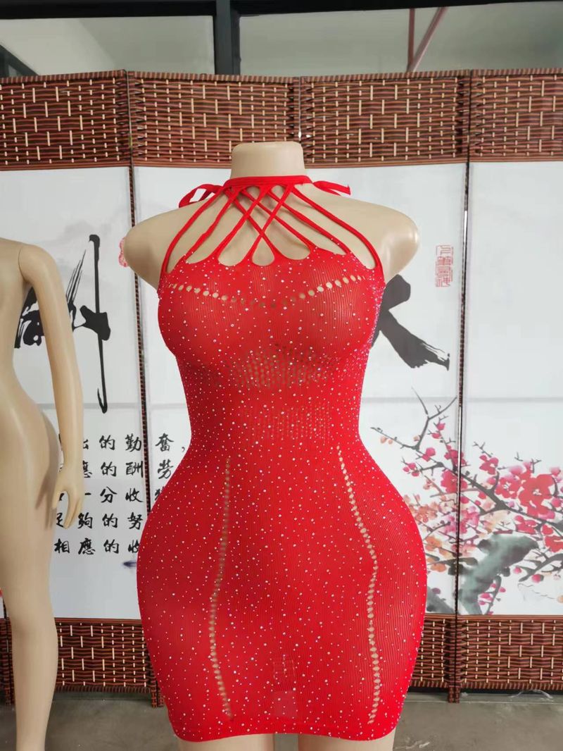Naiste Diamond Shiny Sexy Underwear Net Sexy naistepesu_voghion.com