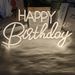 1 luce LED al neon liquida Happy Birthday, luce LED bianca calda da parete con interruttore, alimentatore USB, materiale plastico, 17,7 * 10,2 pollici_voghion.com