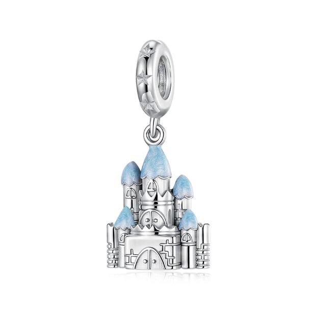 Castles Pendant Charm Sterling Silver Charm, SCC3112_voghion.com