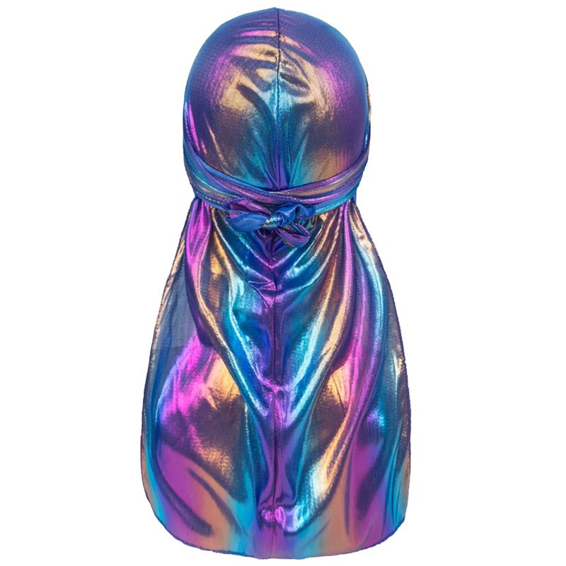 New Baotou Hat Fashionable Laser Silk Long Tail Pirate Hat For Men_voghion.com