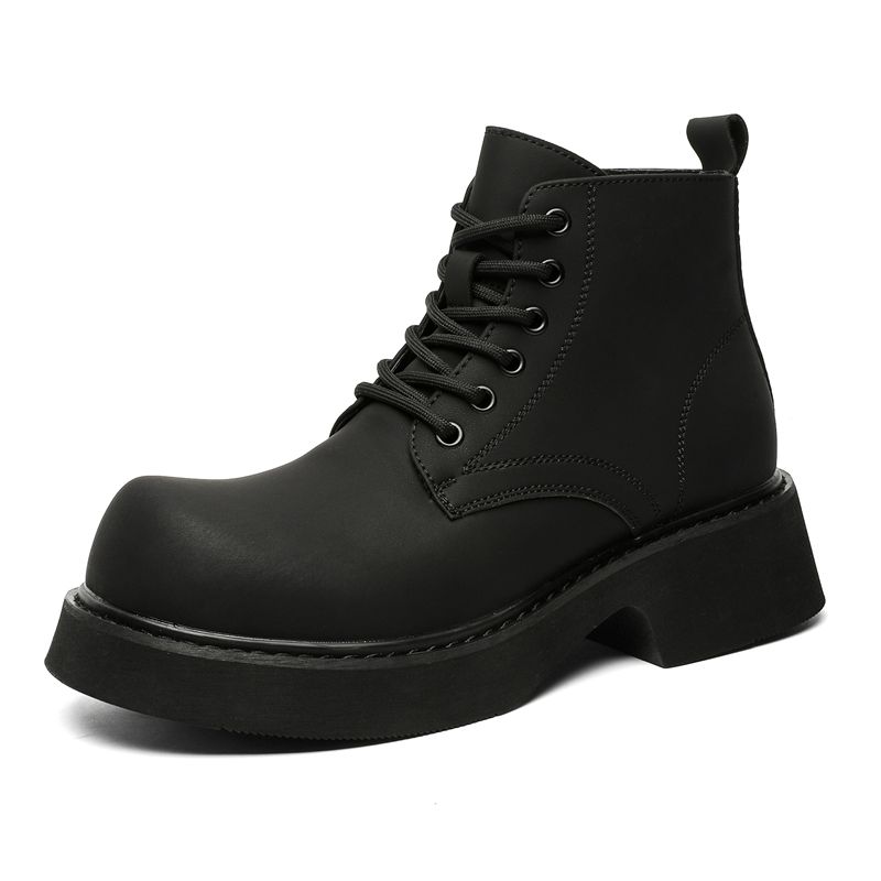 Neu Leder Frühling herren Schuhe High-top herren Erhöhung Werkzeug Martin Stiefel_voghion.com