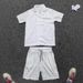 ins Neue Herren Wellenmuster Lässig Atmungsaktiv Einfarbig Kurzarm Shirt Shorts Set_voghion.com