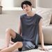 Modal Cotton Sleeveless Vest Set For Men, Summer Thin Home Wear, Loose Fitting Two-piece Set For Outerwear-XL_voghion.com