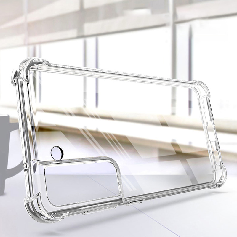 3D Airbag Stötsäkert silikonfodral för Samsung Galaxy S21 S20 Fe Ultra S10 S9 S8 Note 10 Plus Lite 20 9 8 Clear Soft Case_voghion.com