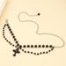 Accessories Gothic Dark Style Fashion Cross Temperament Waist Chain Black Pearl Accessories_voghion.com