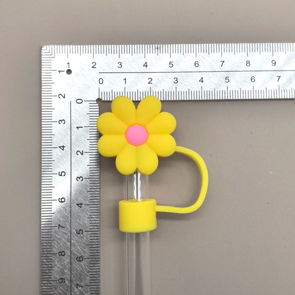 Pokrywka ze słomką kompatybilna z kubkiem - silikonowa osłona w kształcie kwiatu z konstrukcją zapobiegającą przedostawaniu się kurzu Szczelna wymienna nasadka do kubków o pojemności 30/40 uncji_voghion.com