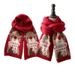Red Christmas Scarf Women Winter Warm Couple High-end Knitted Wool Neck Warmer For Men New Year Gift Atmosphere_voghion.com
