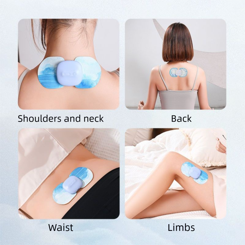 Mini Home Low Frequency Pulse Massage Patch Neck And Waist, Multi-Functional Pocket Rechargeable, Suitable For_voghion.com