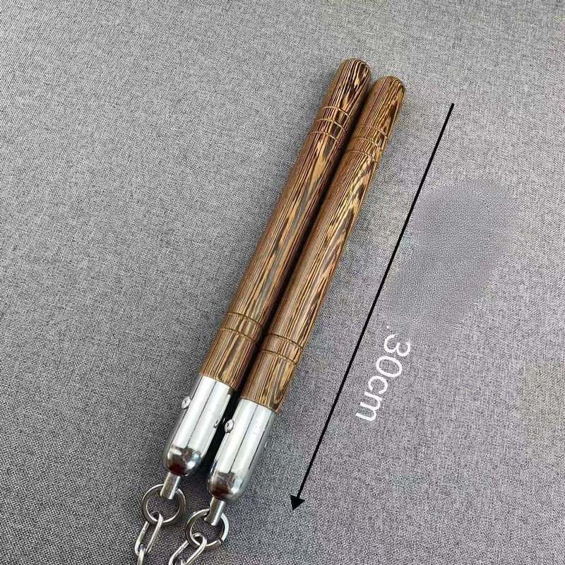 Chicken Wing Double-Section Wooden Rope Solid Wood Performance Self-Defense Two-in-One Two-Section Staff_voghion.com