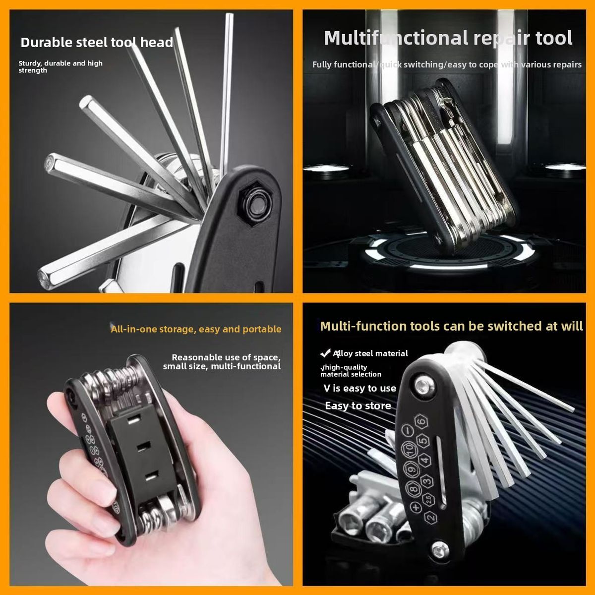 New DeGong 16-in-1 Wrench Hex Multi-Use Screwdriver Set Household Car Repair Small Tools_voghion.com