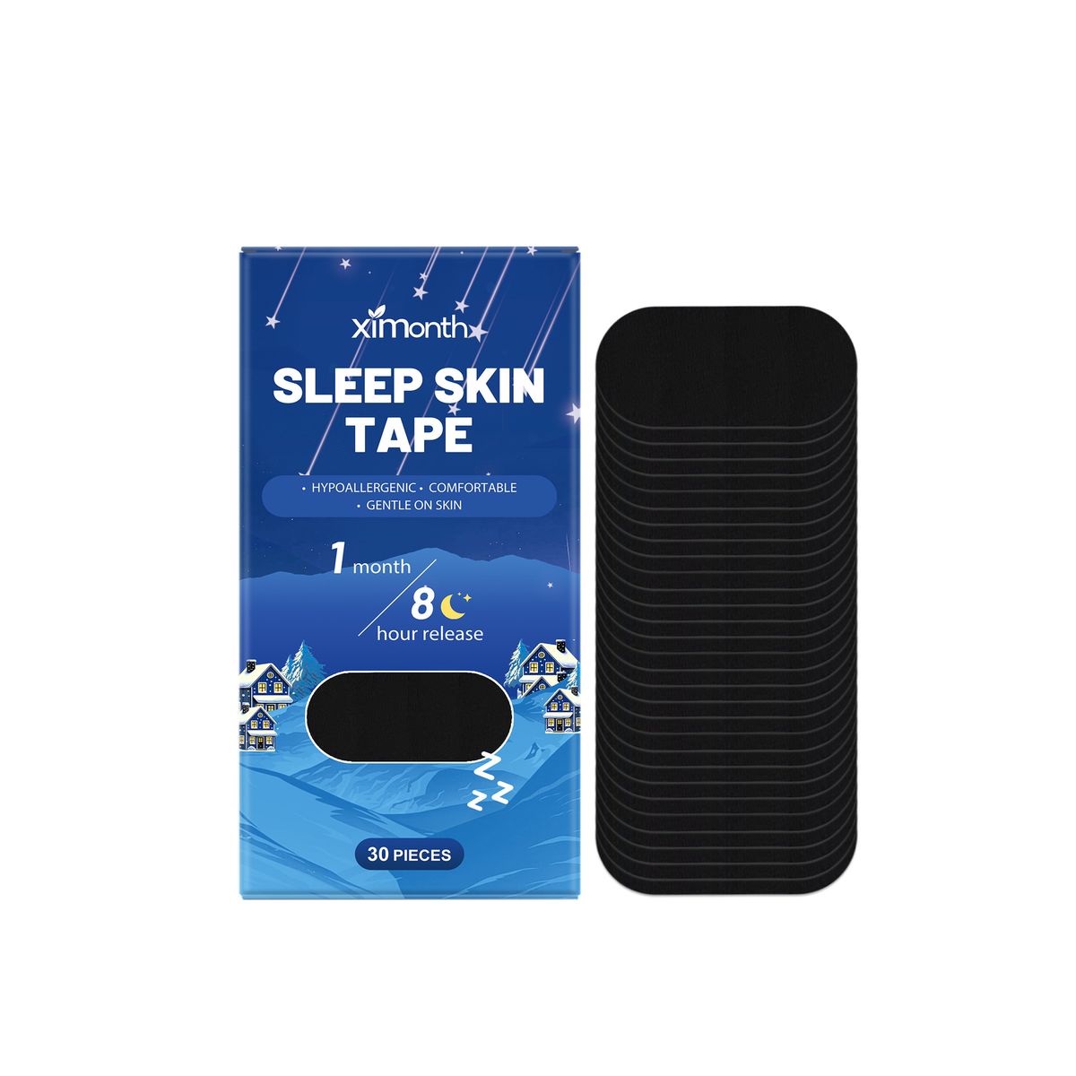 Patch de sommeil anti-ronflement XIMONTH, soin nocturne confortable, soulagement du sommeil, ventilation du ronflement, patch de soin du corps_voghion.com