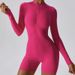 European And American Open Collar Zipper Long Sleeve Jumpsuit Dance Fitness Sports One-piece Bodysuit Sexy Tight-fitting_voghion.com
