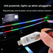 Cruscotto LED modificato colorato per console centrale auto, luce ambientale USB wireless in acrilico_voghion.com