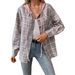 2024 Women's Autumn Winter New Casual Fashion Oversize Loose Plaid Shirt_voghion.com