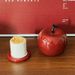 Red Apple Ceramic Toothpick Holder – Festive Fruit-Shaped Kitchen & Dining Decor (Food-Safe Glaze, Non-Slip Base)_voghion.com