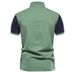 Spring/Summer New Collection With Polo Collar Simple Fashion Color Blocked Casual Men's Short Sleeved T-Shirt_voghion.com