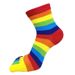 Calzini a cinque dita arcobaleno in cotone pettinato con dita divise per primavera, autunno e inverno, caldi calzini a righe colorate alla moda e alla moda._voghion.com