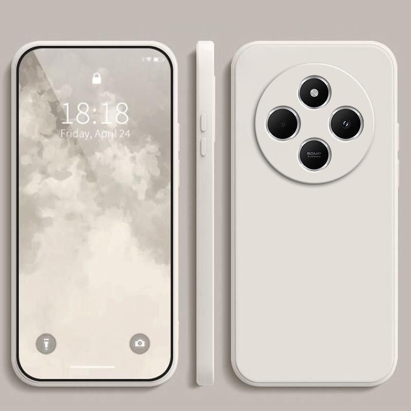 Case For Xiaomi Redmi 14C Solid Color Simple Plain Color Anti Drop Silicone Shockproof Protective Cover Phone Case_voghion.com