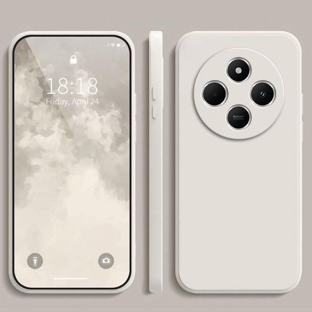 Case For Xiaomi Redmi 14C Solid Color Simple Plain Color Anti Drop Silicone Shockproof Protective Cover Phone Case_voghion.com