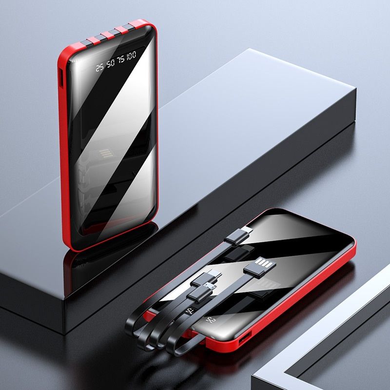 Cavo telefonico universale da 10000 mAh con power bank mobile a schermo intero a quattro cavi integrato e stampato_voghion.com