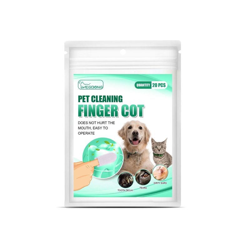 Manșoane pentru degete pentru curățarea dinților pentru animale de companie, îndepărtarea cohleară a tartrului și a calculilor, curățarea orală a degetelor, șervețele umede_voghion.com