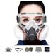 Wiederverwendbare 6200 Halbgesichts-Atemschutzmaske mit Filtern, Schutzbrille für Staub, Harz, Schleifen, Polieren, Sprühen, Schweißen, Holzbearbeitung_voghion.com