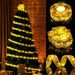 Elegant Ribbon LED Fairy Lights For Christmas Tree Decor - Durable Satin Ribbon With Copper Wire, Battery/USB Powered,_voghion.com