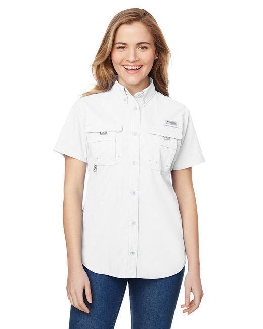 Ladies' Bahama™ Short-Sleeve Shirt - WHITE - XS_voghion.com