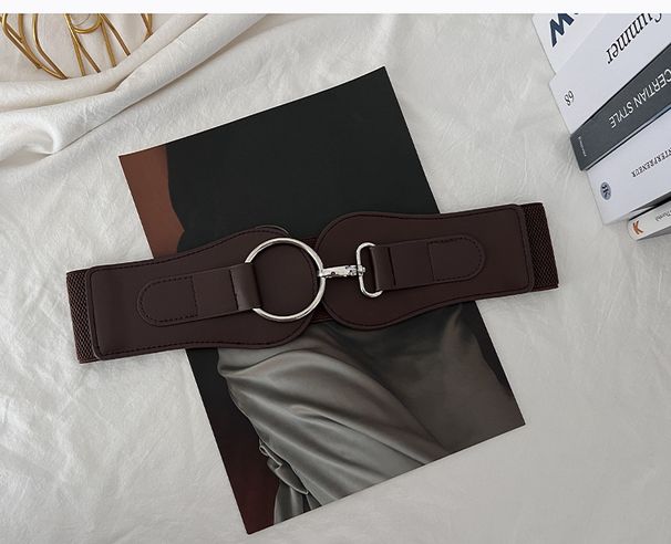 Vestito unisex da donna con elastico in vita, largo ed elastico, cintura nera decorativa, moda femminile Joker._voghion.com