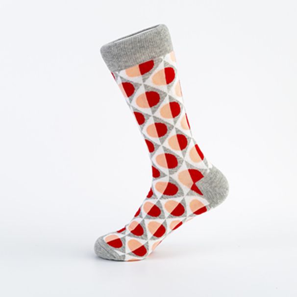 Unisex new style British style gentleman fashion socks casual happy socks geometric pattern style_voghion.com