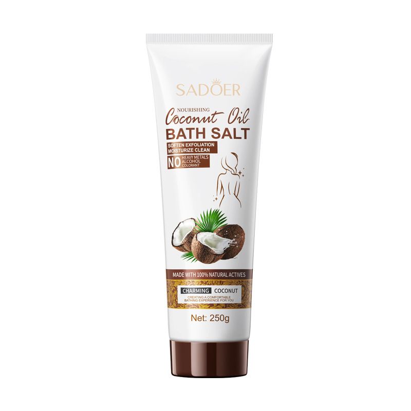Badesalz SADOER Pflegendes Kokosöl-Badesalz, Körperpeeling, 250 ml_voghion.com