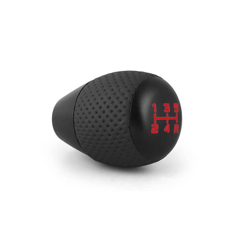 Leather＆Aluminium Universal Car 5 Speed For M8 M10 M12 Lever Gear Level Knob Shift Head_voghion.com