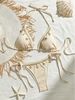 Maillot de bain sexy à trois points pour femme, bikini fendu, string noué_voghion.com