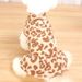 Dog Clothes New Fleece Autumn Winter Leopard Print Princess Dress Pet Apparel For Teddy Puppies_voghion.com