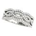 Diamond Studded Ring with Four Curves in 14k White Gold (5/8 cttw)_voghion.com