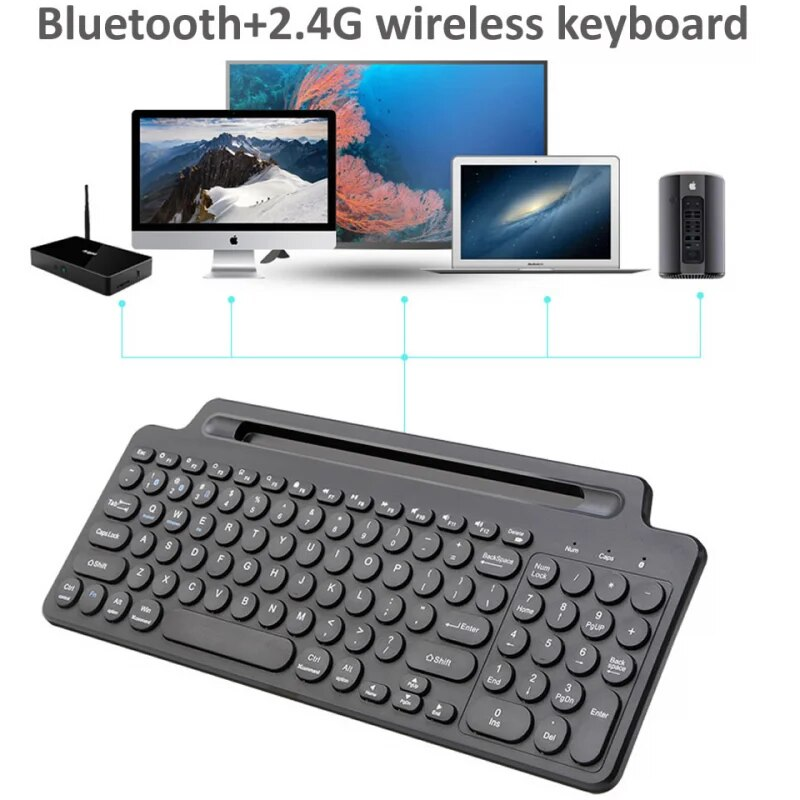 Wireless Keyboard Bluetooth Keyboard Mouse Card Slot Numeric Keypad For Android IOS Desktop Laptop PC Gamer_voghion.com