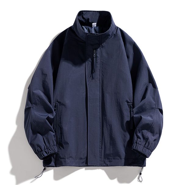 Giacca unisex antivento con collo alto - Cappotto softshell oversize alla moda per uomo e donna, leggero ed elegante per avventure e attività all'aperto_voghion.com