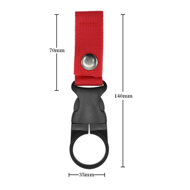 Tactische waterfleshouder - MOLLE-compatibele nylon draagriem met karabijnhaak | Draagbare accessoire voor hydratatierugzak voor wandelen en kamperen_voghion.com
