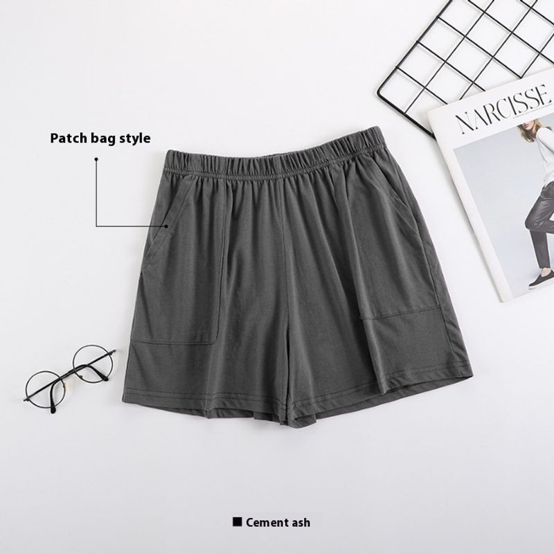 Combed pure cotton sleepers for summer women, solid color Modal three quarter shorts, plus size thin, can be worn in 5_voghion.com