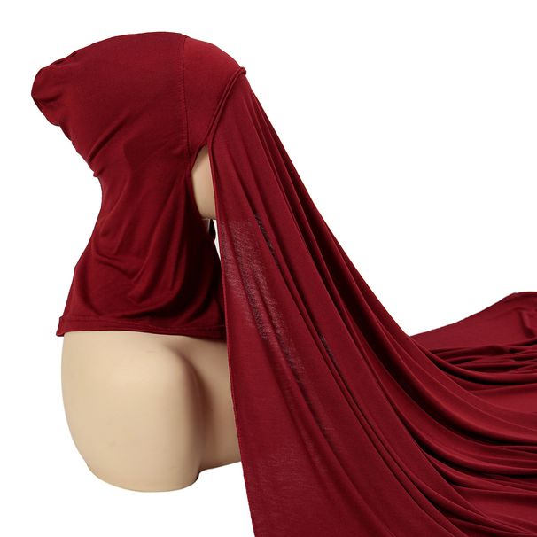 Uus mugav peakattega sall, universaalne ühevärviline merseriseeritud puuvillasest laisa pearäti komplekt igaks aastaajaks_voghion.com