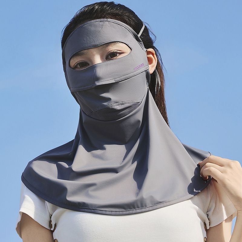 Sun Full Face UV-Schutz Facekini Maske für Frauen Sommer Sonnenschutz Guard Atmungsaktive Halsabdeckung_voghion.com