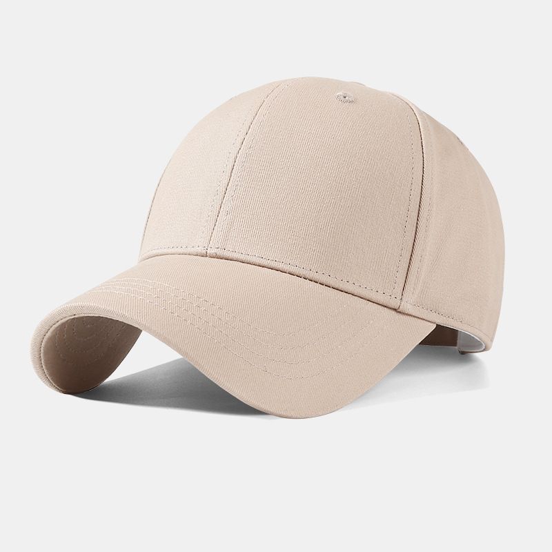 Einfarbige flache Baseballkappe für Herren mit großer Krempe und Sonnenschutz, klassischer Hundert-Entenschnabelhut mit weicher Oberseite, für den Außenbereich_voghion.com