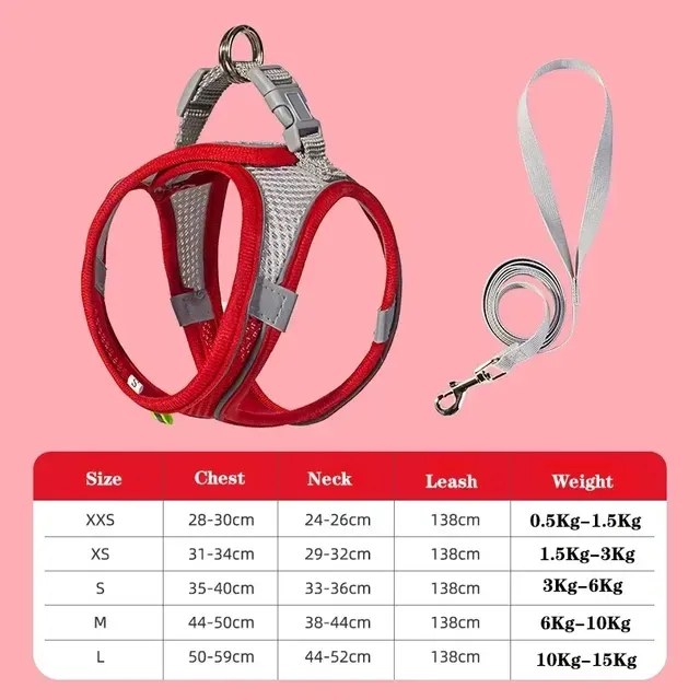 Leash And Vest Set For Small Dogs By PawParty Store_voghion.com