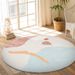 round carpet simple striped plush carpet mat sofa lounge chair bedroom side blanket_voghion.com