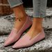 Women's Shoes Large Size Women's Casual Flat Shoes Pointed Toe Simple Snakeskin Pattern Shallow Mouth Breathable One Foot Slip On Large Size 43_voghion.com