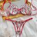 Women's Intimates New High End Temperament Style Floral Embroidery Transparent Mesh Temptation Sexy Underwear Set_voghion.com