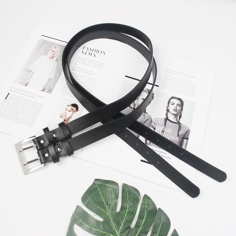 Cinturón decorativo de doble capa con hebilla de doble aguja para mujer, 2025_voghion.com