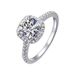 Jewelry & Accessories Broadcast Hot Sale Silver Classic Small Sugar Cube One Carat Simulation Diamond Princess Square Bag Live Ring Female_voghion.com